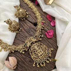 Vriksham Dual Peacock With Lakshmi Long Neckpiece-G16191