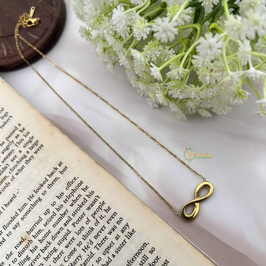 Vriksham Infinity Gold Look Alike Anti Tarnish Necklace Chain-G20938