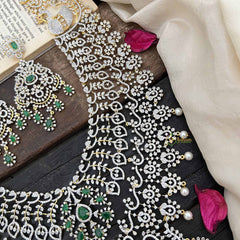 Vriksham Bridal Elegant Design American Diamond Long Neckpiece-G20234