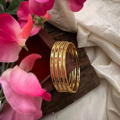 Simple Gold Look Alike Daily Wear Bangles-G13172