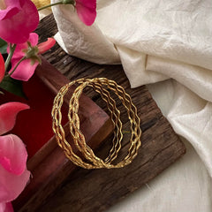 Desinger Gold Look Alike Daily Wear Bangles-G13199