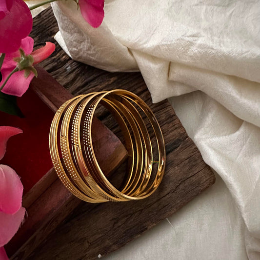 Designer Gold Look Alike Thick Daily Wear Bangles-G13197