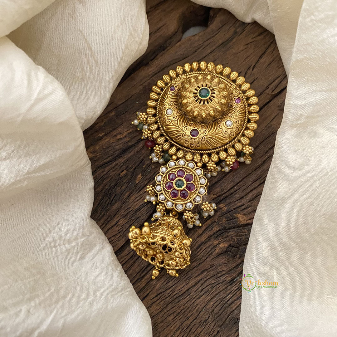 Antique Bridal Jada Bun Billai- Jhumka Jada Billai -Chandh-G12408