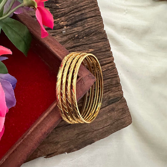 Premium Gold Look Alike Daily Wear Bangles-G13198