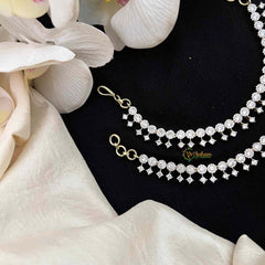 Vriksham Elegant American Diamond Dainty Round-Cut Crystal Maatil-G21586