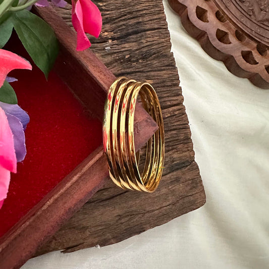 Plain Gold Look Alike Daily Wear Bangles-G13179