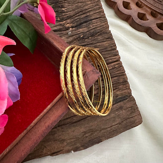 Designer Gold Look Alike Daily Wear Bangles-G13171