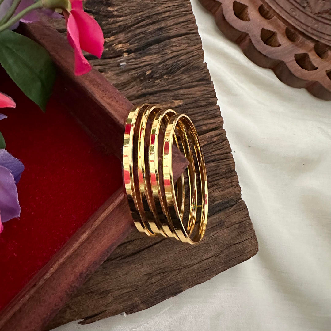 Gold Look Alike Daily Wear Bangles-G13173