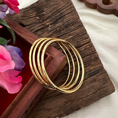 Gold Look Alike Plain Daily Wear Bangles-G13180