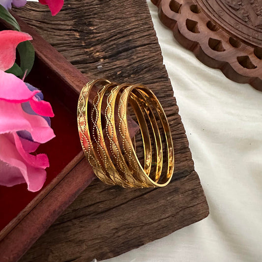 Gold Look Alike Daily Wear Bangles-G13175