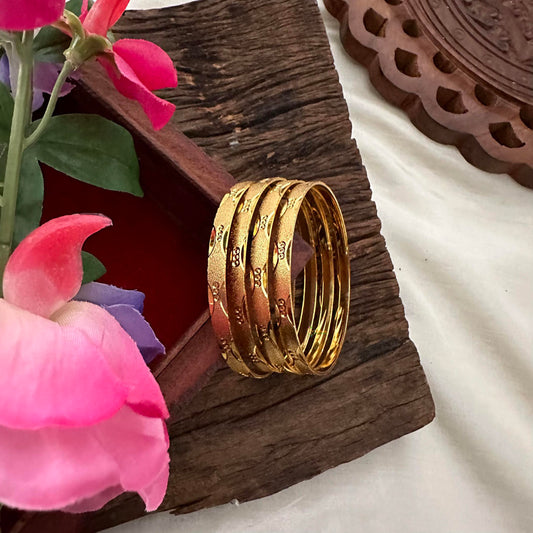 Gold Look Alike Daily Wear Bangles-Thick-G13202