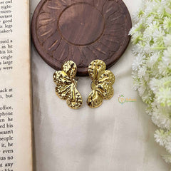 Vriksham Golden Butterfly Style Anti Tarnish Studs-G20978