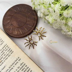 Vriksham Sun Style Oversize Anti Tarnish Studs-G20974