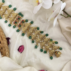 Vriksham Designer Gold Look Alike Bridal Jada Billai-Green Bead-G16390