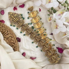 Vriksham Premium Lakshmi Bridal Jada Billai-Green Bead-G16395