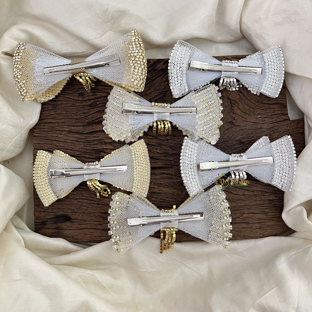 Vriksham Designer Bow Style Hair Pin-Hair Accessories (Assorted)-RG159