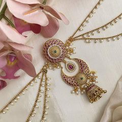 Designer AD Stone Jada Billai with Pearl Maatil-G14880
