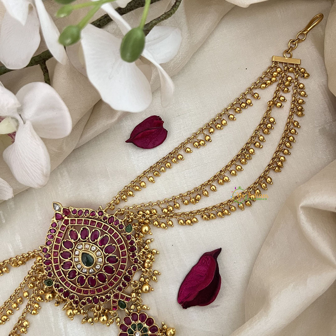 Vriksham Designer Floral Jada Billai With Gold Maatil Bridal Jada Billai-G19310