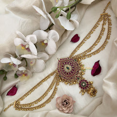 Vriksham Designer Floral Jada Billai With Gold Maatil Bridal Jada Billai-G19310