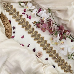 Vriksham Elegant Gold Look Alike Lakshmi Bridal Jada Billai-Red Green-Gold Bead-G16383