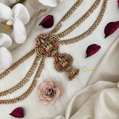 Vriksham Lakshmi & Peacock Elegance Jada Billai With Gold Maatil Bridal Jada Billai-G19311