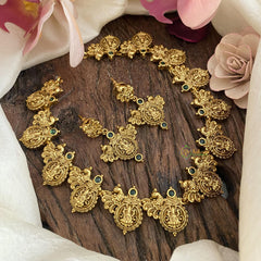 Premium Gold Polish Lakshmi Coin Neckpiece-G15152