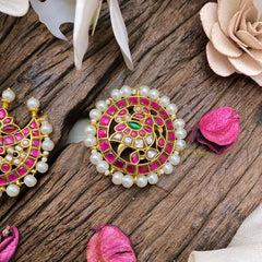 Vriksham Antique Kundan Jadau Chandran & Suryan -J2854