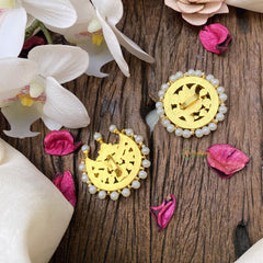 Vriksham Antique Kundan Jadau Chandran & Suryan -J2854