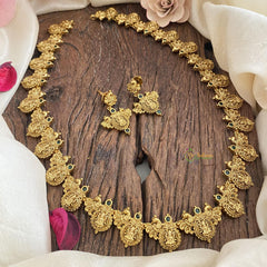 Premium Gold Polish Lakshmi Coin Long Neckpiece-G15153