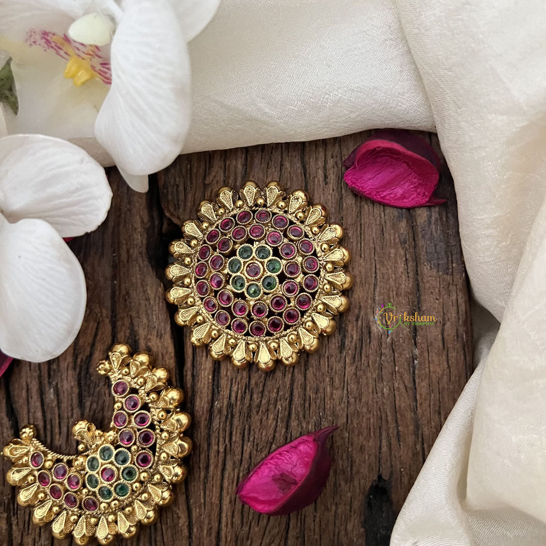 Vriksham Antique Gold Floral Chandran & Suryan Billai-G19325
