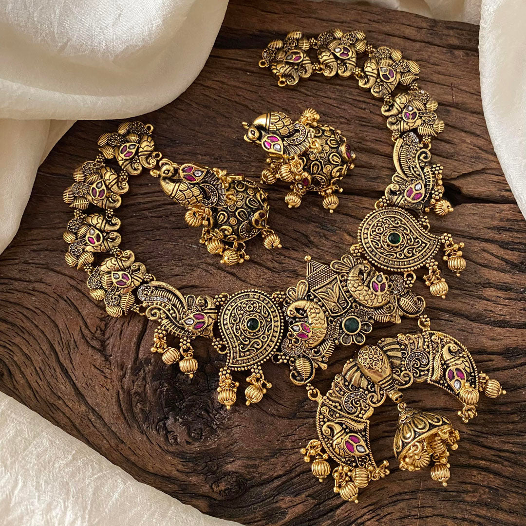 Authentic Real Gold Inspired Temple Neckpiece - G12482