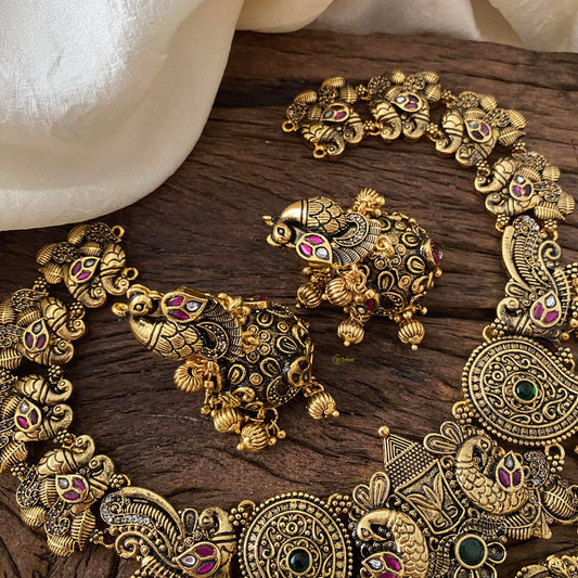 Authentic Real Gold Inspired Temple Neckpiece - G12482