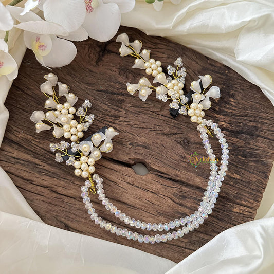 Layered Crystal Silver Bridal Hair Accessories-H632