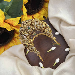 Vriksham Gold Peacock Motif Vangi / Armlets-Gold Beads-G20996