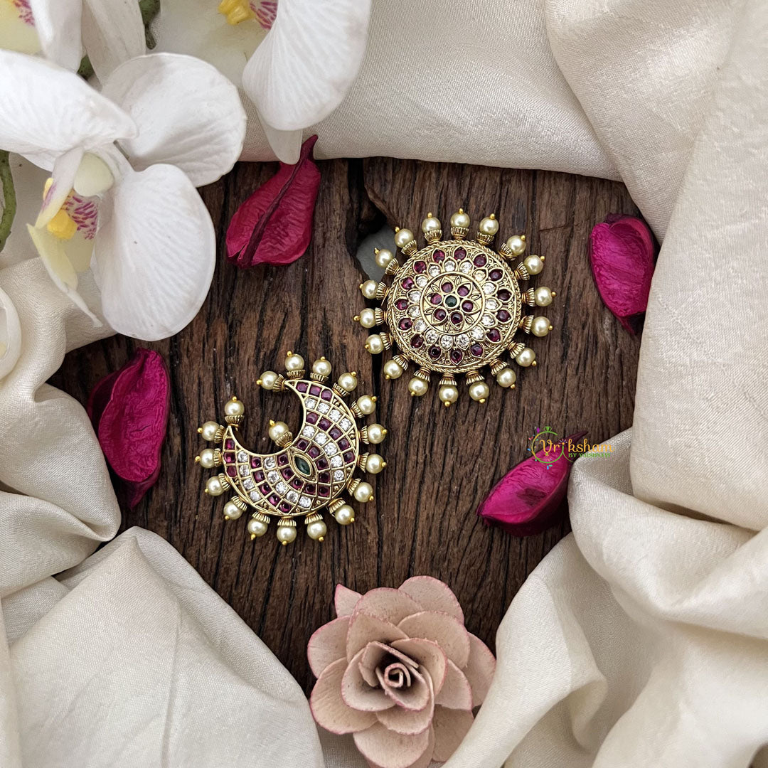 Vriksham Elegant Dual Motif  Pearl Chandran & Suryan Billai-White Red-G19334
