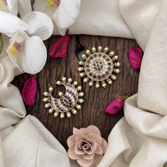 Vriksham Elegant Dual Motif  Pearl Chandran & Suryan Billai-White Red-G19334