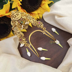 Vriksham Gold Alike Floral & Peacock Style Nakshi Lakshmi Vangi -Temple Armlet-G21004