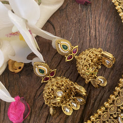 Vriksham Exquisite Gold Look Alike High Neck Choker with Maang Tikka-G16418