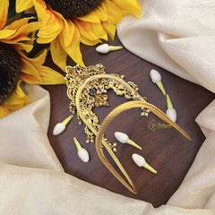 Vriksham Gold Alike Floral & Peacock Style Nakshi Lakshmi Vangi -Temple Armlet-G21004