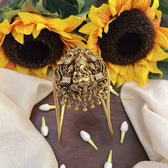 Vriksham Premium Ad stone Ganesha Vangi Armlets Gold Bead-G20991