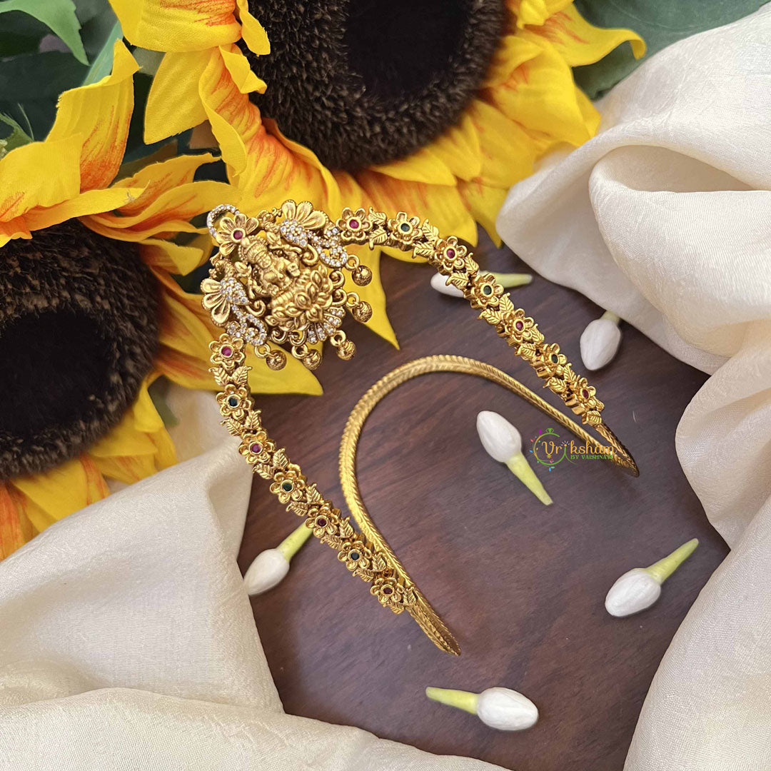 Vriksham AD Stone Lakshmi Floral Vanki/Armlet-Gold Bead-G21012