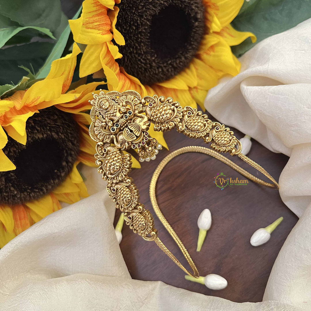 Vriksham Gold Alike Peacock Style Nakshi Lakshmi Vangi -Temple Armlet-Pearls-G21007