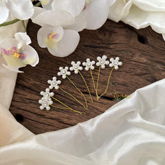 Pearl Flower Juda Hair Pin-Hair Accessories-H647