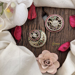 Vriksham Elegant Peacock Red Ruby Chandran & Suryan Billai-G19344