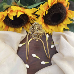 Vriksham Gold Alike AD Ganesh Ji Style Nakshi Vangi -Temple Armlet-Gold Bead-G21006