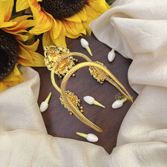 Vriksham Trio Style Gold Nakshi Lakshmi Vangi -Temple Armlet-Gold Bead-G21010