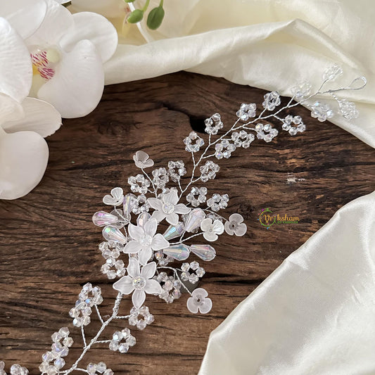 Crystal Pearl Tiara Vine-Hair Accessories-H792