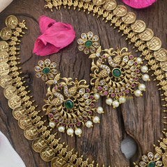Vriksham AD Stone Lakshmi Pendant Kaasumala Haram-G16436