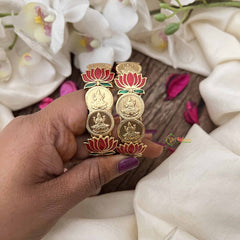 Vriksham Elegant Lakshmi Coin With Lotus Style Bangles-G20986