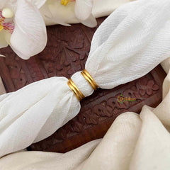 Vriksham Antique Matte Gold Sunburst Red Adjustable Toe Rings-G21652